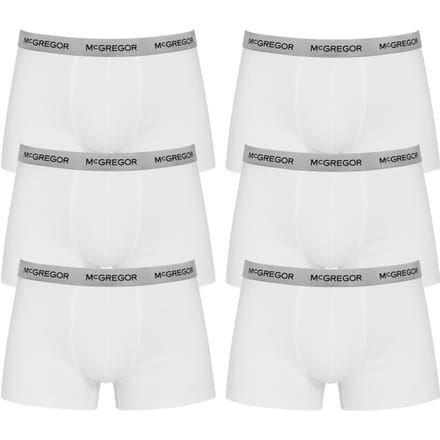 McGregor  - Premium Boxershorts - 6-pack White Taglia: M | Biancheria intima Outlet | Uomo | Bianco