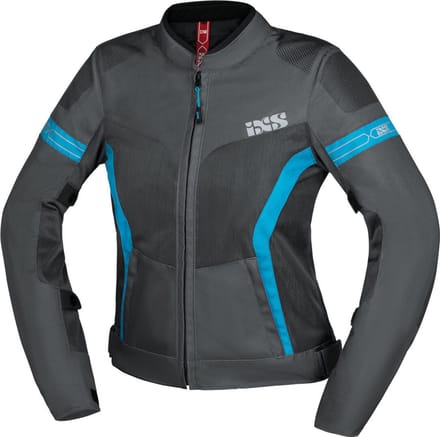 IXS Trigonis-Air Dames Grijs Blauw Textiele Motorjas - Jas