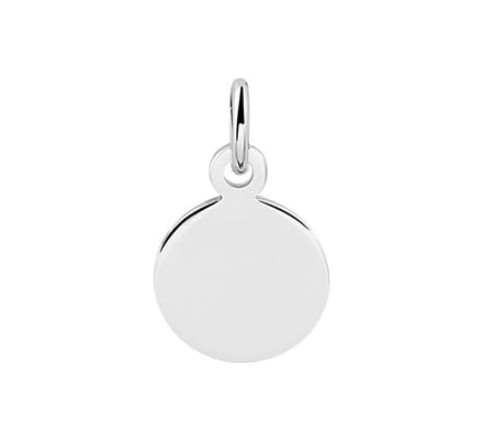 Zilver Gerhodineerde Graveerhanger rond 1333351