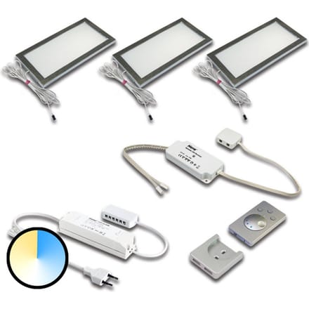 Hera Onderbouwlamp Dynamic LED Sky 3-delige set roestvrij staal