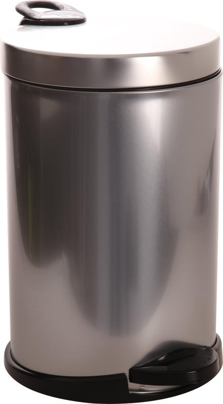 Pedaalemmer 140157SB zilver-zwart 14l