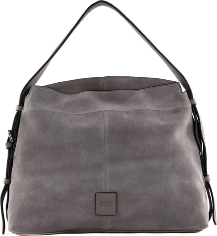 FREDsBRUDER Leren Schoudertas Sually Long Shoulderbag Graphite Grijs