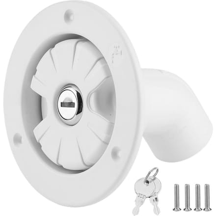 Afsluitbare Zwaartekracht Watertoevoer Zoetwater Vul Filter met 2 Sleutels voor Caravan Boot Trailer gray