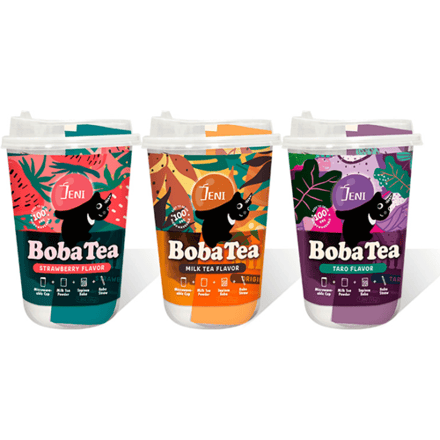 JENI bubbelthee-mix 3 bekers x 85 g (taro, melkthee, aardbei)