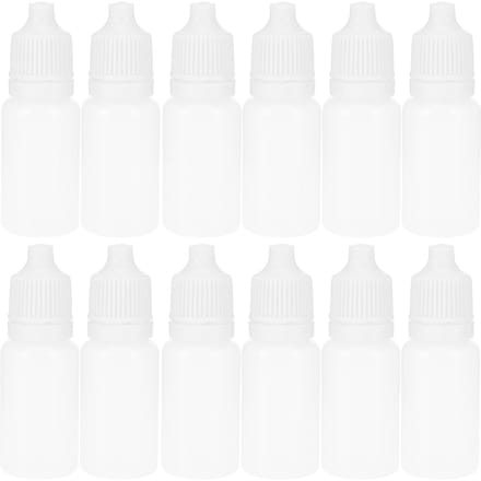 Lot de 50 flacons compte-gouttes vides de 5 ml, flacons de liquide oculaire compressibles avec bouchons et couvercles blanc