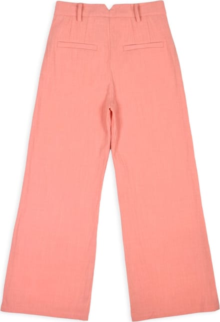 Linnen bandplooi pantalon peach | Ammehoela 104