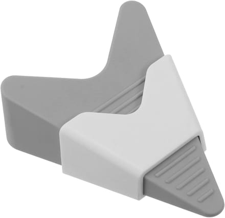 Deurstopper Rubber - Deurwig Baby - Vingerbescherming - Hartvormig Ontwerp - 10.5 cm - Grijs