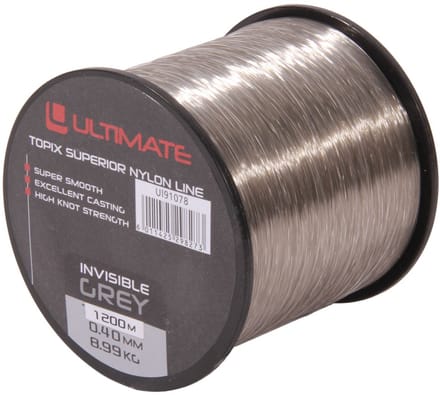 Ultimate Topix nylon invisible grey 1200m 0,40mm 8,99kg - Nylon Vislijn