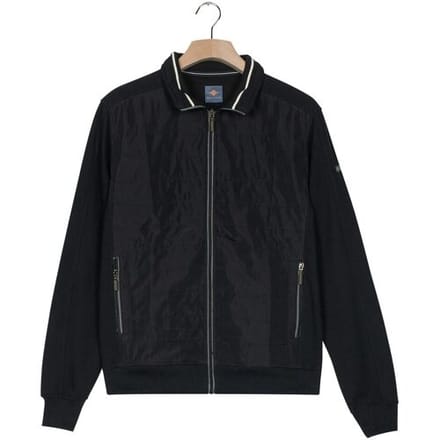 Baileys Vest Sweat Cardigan Zip Honeycomb And Nylon Quilted Front Navy / male