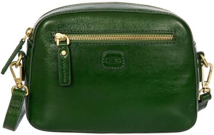 BRIC'S Leren schoudertas Volterra Shoulderbag Pine groen
