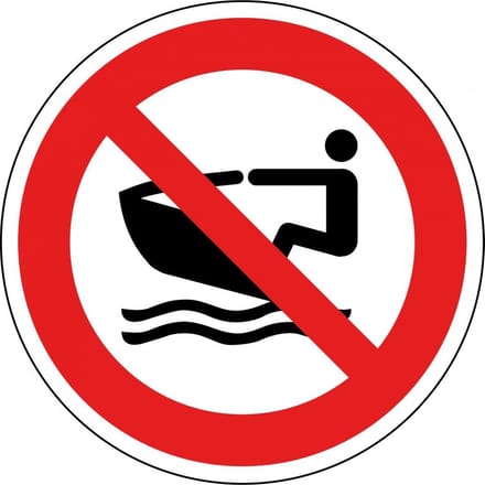 Waterscooters verboden bord - kunststof - P057 100 mm