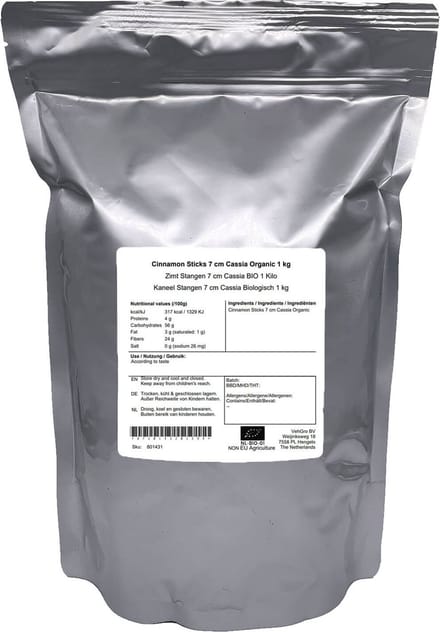 Kaneel Stangen 7 cm Cassia - 1 Kg - Holyflavours