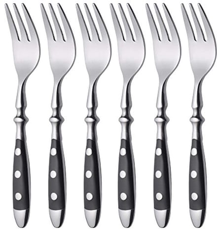 Set van 6 Taartvorken, Gesmeed, Rustiek Design