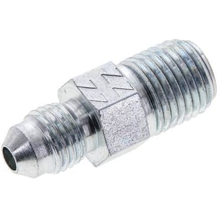 JIC  Dubbele Nippel UNF 7/16''-20 X 1/4'' NPT Staal 275bar [2 Stuks]