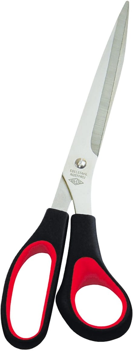 976 8 - Straight cut - Single - Black,Red - Stainless steel - Straight handle - Blunt tips