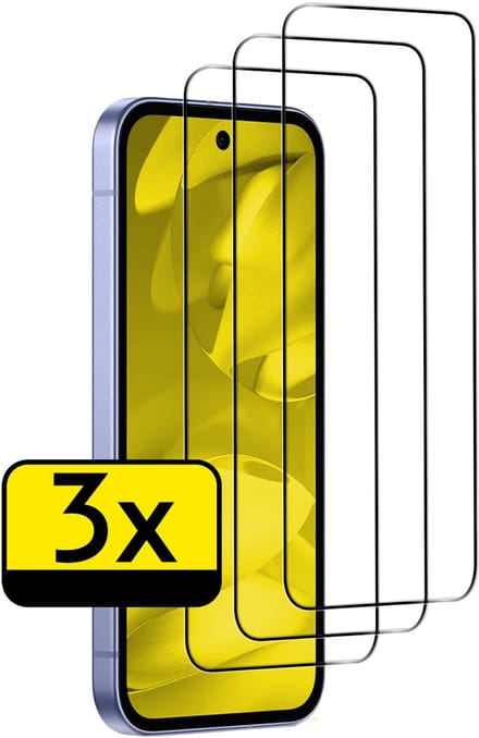 Screenprotector - Geschikt voor Google Pixel 9a - 3 Stuks - Full Cover - Beschermglas - Gehard Glas - Tempered Glass - Screen Protector