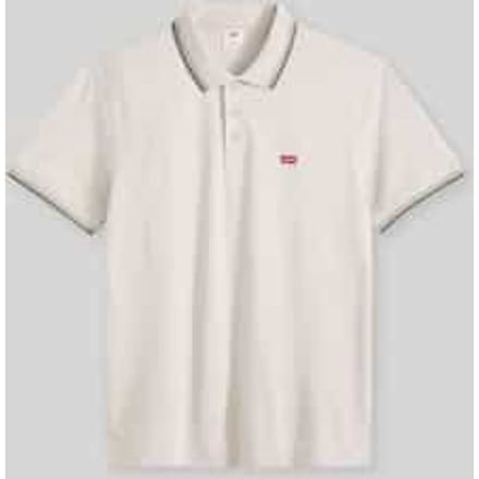 regular fit poloshirt met contrasterende strepen