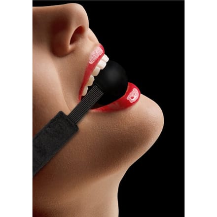 Ouch - Siliconen Ball Gag verstelbaar - Zwart