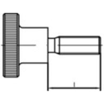 TOOLCRAFT 1060850 Kartelbouten M3 8 mm DIN 464 RVS 25 stuk(s)