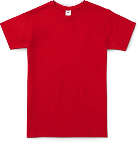B&C Exact 150 Heren T-Shirt - Rood - Extra Small - Korte Mouwen