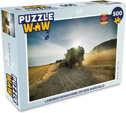 Puzzel Landbouwmachine op een maïsveld - Legpuzzel - Puzzel 500 stukjes