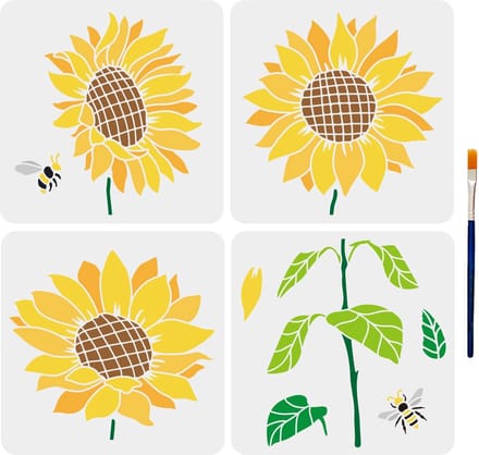 Allecto - Zonnebloem Sjablonen - Herbruikbare Sjablonen - voor Diy
