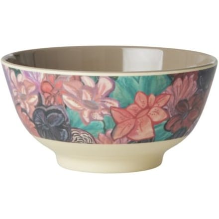Rice melamine kom medium forest flower