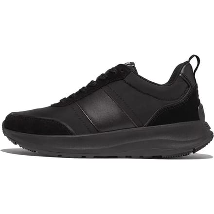 FitFlop F-Mode Flow Sneaker - Nylon & Suede Mix ZWART - Maat 36