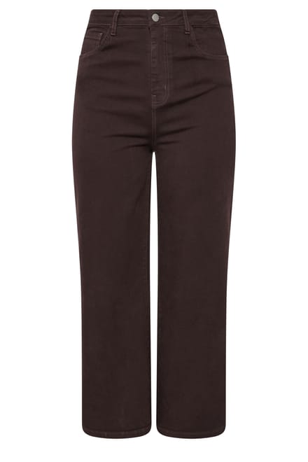 Limited Collection Chocoladebruine Jeans Met Wijde Pijpen Size 44