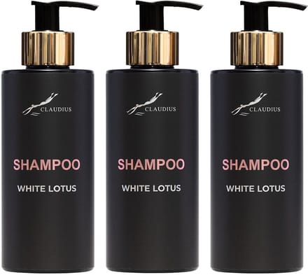 Shampoo White Lotus 300 ml - gouden pomp - 3 stuks