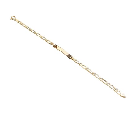 Gouden kind naam plaat armband