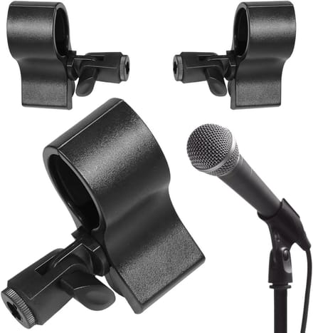 Microfoonhouder Set - Microfoon Clip - Opnames Maken - Verstelbare Klem - 3 Stuks - Zwart
