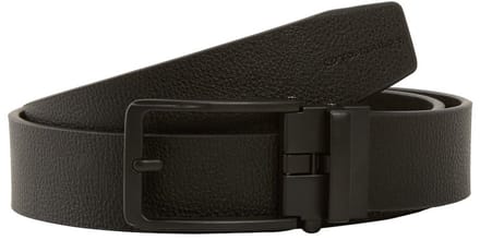 Tom Tailor - TTDAVID leren riem met automatische gesp - Maat 90 - black uni