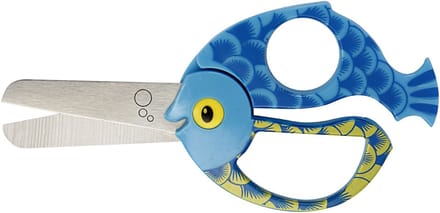 Fiskars Kinderschaar Met Dierenmotief 13 Cm Blauw/groen