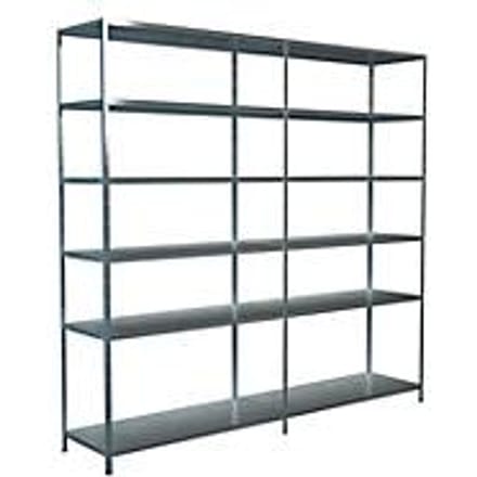 Legborden zonder bouten, H 2300 x B 2400 x D 500 mm, gegalvaniseerd