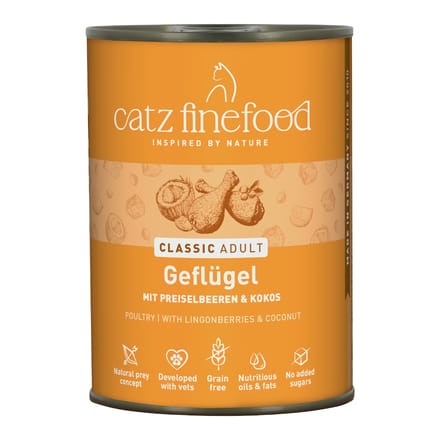 6x400g Gevogelte catz finefood Kattenvoer nat