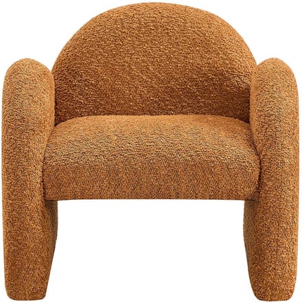 Vente-unique Kinderfauteuil in terracotta boucléstof MOSALO