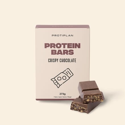 Protiplan - Protein Bars Crispy Chocolate - 7 x 39 g - Suikerarm - Koolhydraatarm - Eiwitrepen