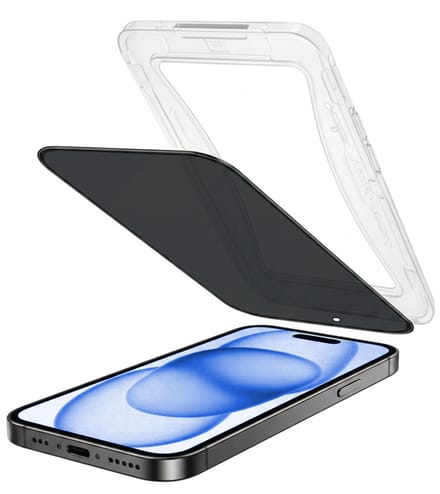 Privacy Screenprotector - Geschikt voor Apple iPhone 15 Plus - Met Installatie Kit - Beschermglas - Anti-Spy - Flexibel Glas - Tempered Glass - Screen Protector