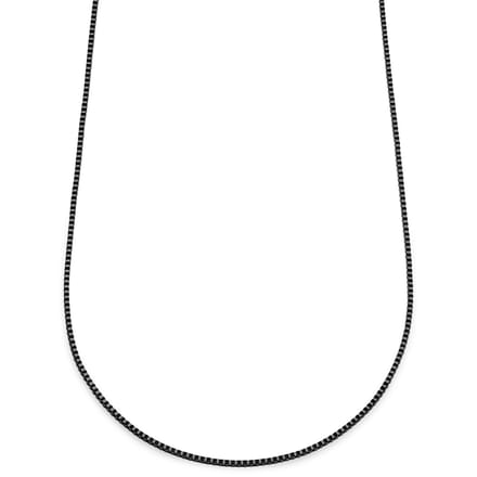 Essentials | 1 mm Gunmetal Zwarte Ketting met Gebogen Venetiaanse Schakels