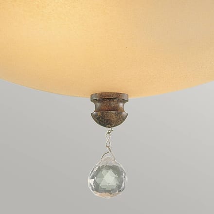 Feiss LED Plafondlamp Chateau | 2X E27 Max 60W | Dimbaar | Mocha Bronze