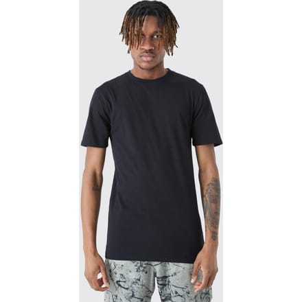 Tall 2 Pack Muscle Fit T-shirt | Black | Size Medium