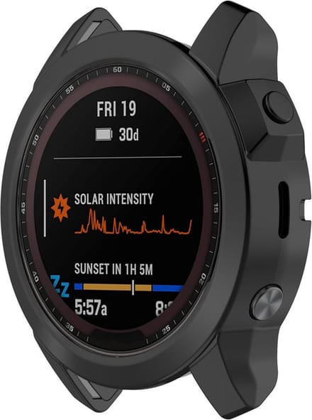 Watch case - hoesje - geschikt voor Garmin Epix Pro 42 mm - zwart