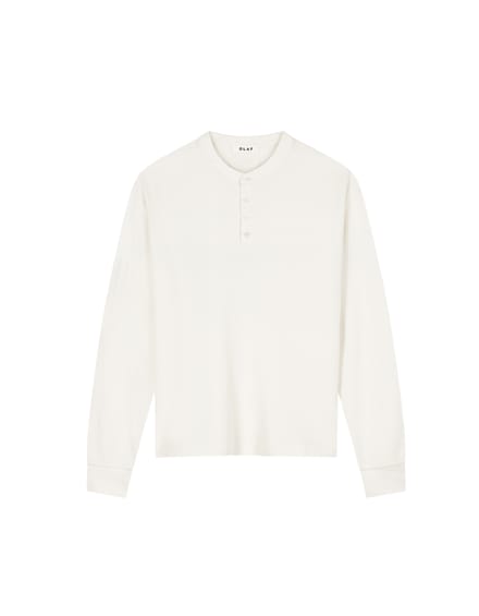Olaf Waffle Henley Longsleeves Off White M260107