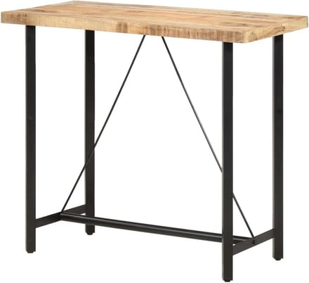 Bartafel Mangohout - Eettafel Hout - Gezellig Samenzijn - Robuuste Constructie - 120 x 58 cm - Natuurlijk Hout