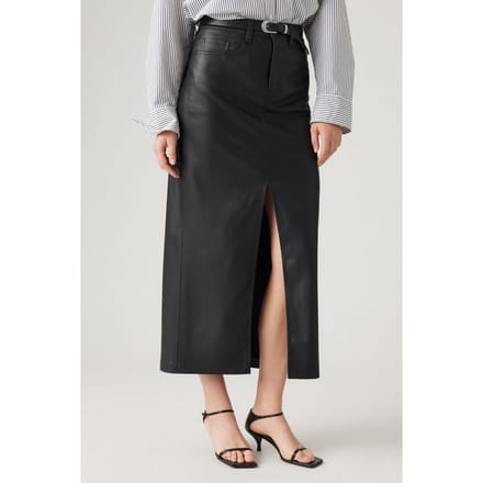 Levi's Ankle Column Skirt Fl Leather Night Taglia: W26 | Gonne di pelle Outlet | Donna | Nero