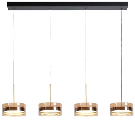 Highlight - Hanglamp Enzo 4 lichts L 117 cm zwart