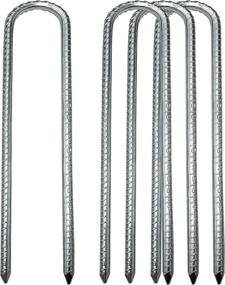 Galvanized Ground Anchor Pegs for Garden and Landscape - Pack of 4, 30 cm