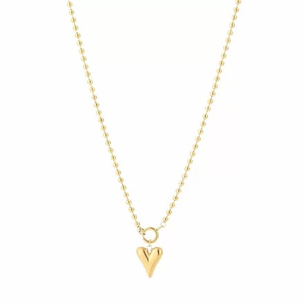 Bijoutheek Collier Hart Balletjes Goud