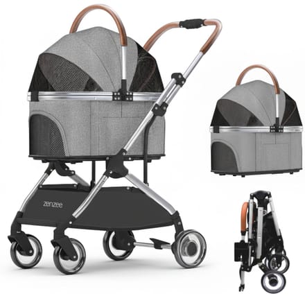 Zenzee Hondenbuggy - Hondenwagen Inklapbaar - Grijs - tot 15 kg